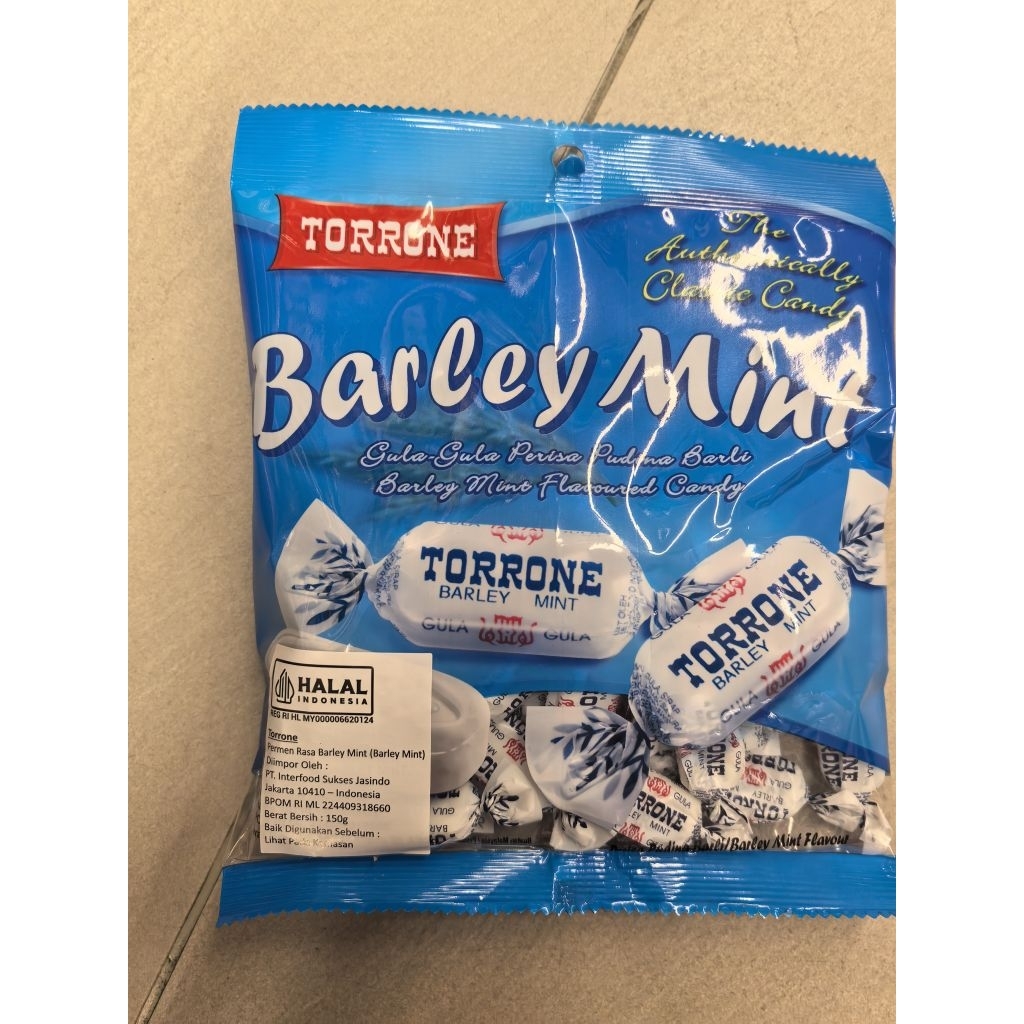 

TORRONE BARLEY MINT 150GR. PERMEN BARLEY MINT. THE AUTHENTICALLY CLASSIC CANDY