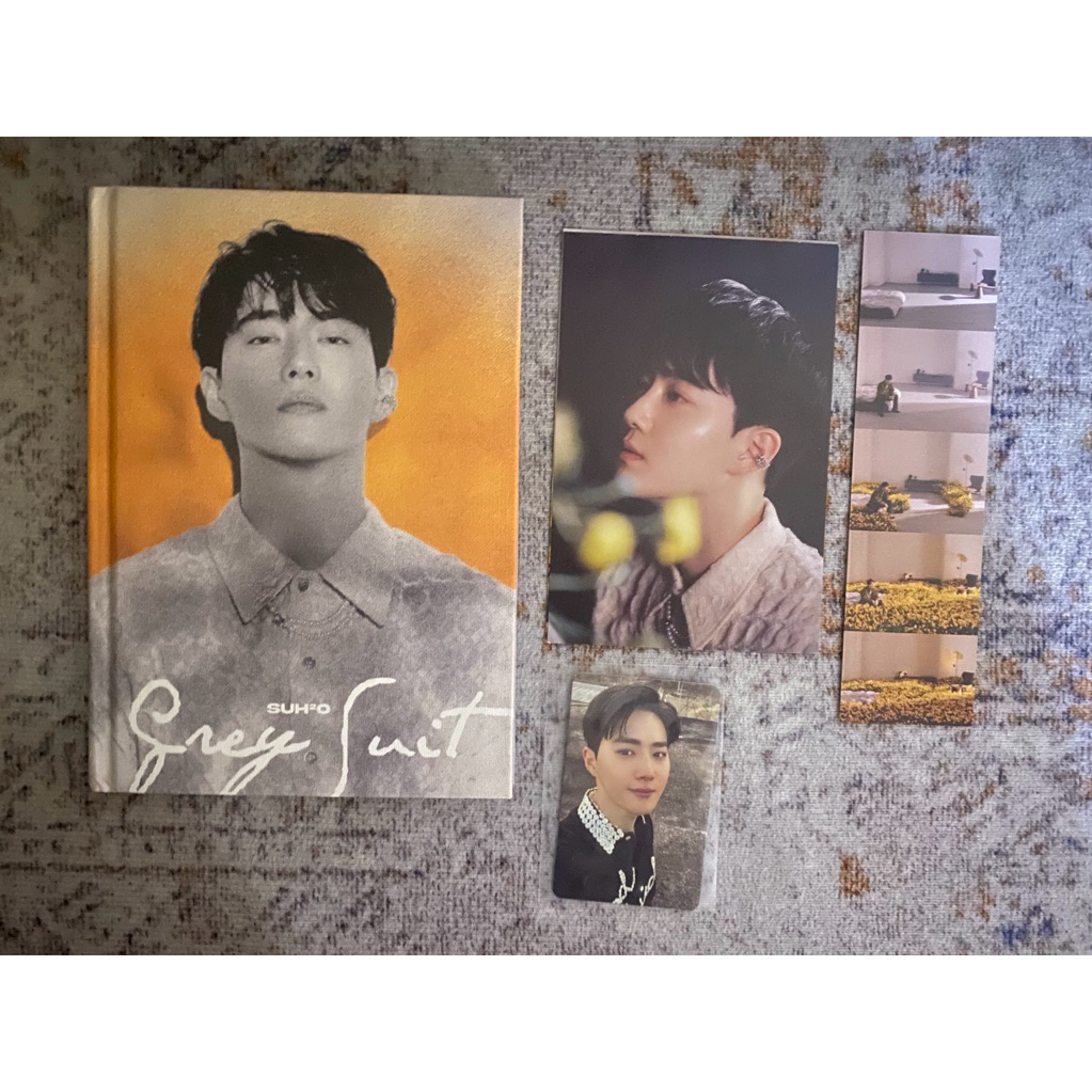 ALBUM PHOTOCARD GREY SUIT SUHO EXO OFFICIAL MURAH