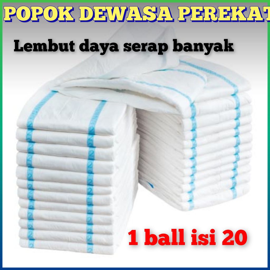 POPOK DEWASA  PEREKAT ISI 20 UKURAN M/L/XL - POPOK LANSIA