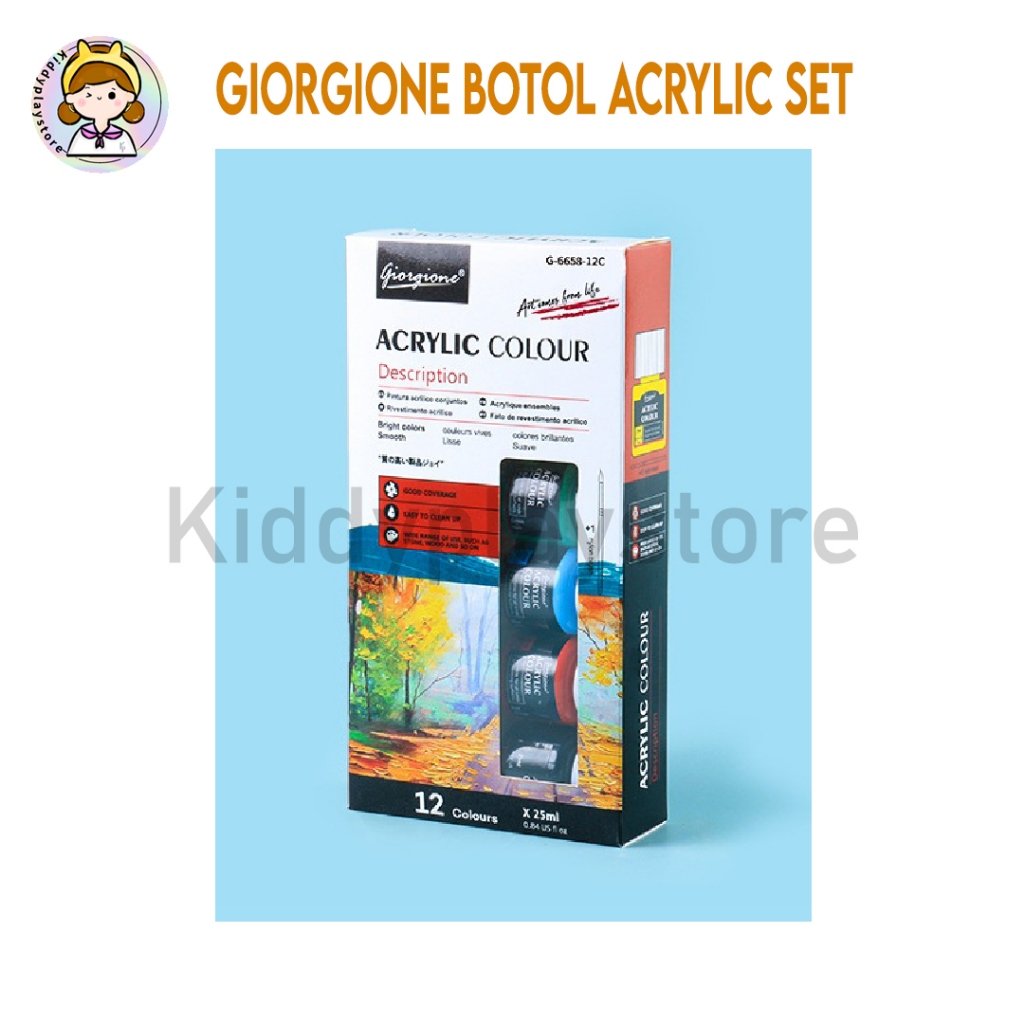 

Giorgione Set Paint Set Cat Akrilik 25ml botol 6/12 Warna