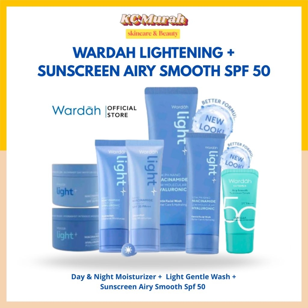Wardah Paket Lightening + Sunscreen Airy SPF 50