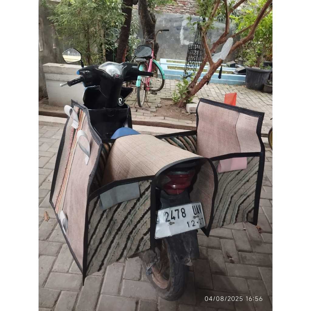 Tas Obrok Motor Super Kuat Tas Kurir Motor  Keranjang Motor Belakang Saddle Bag Bahan Goni Tebal