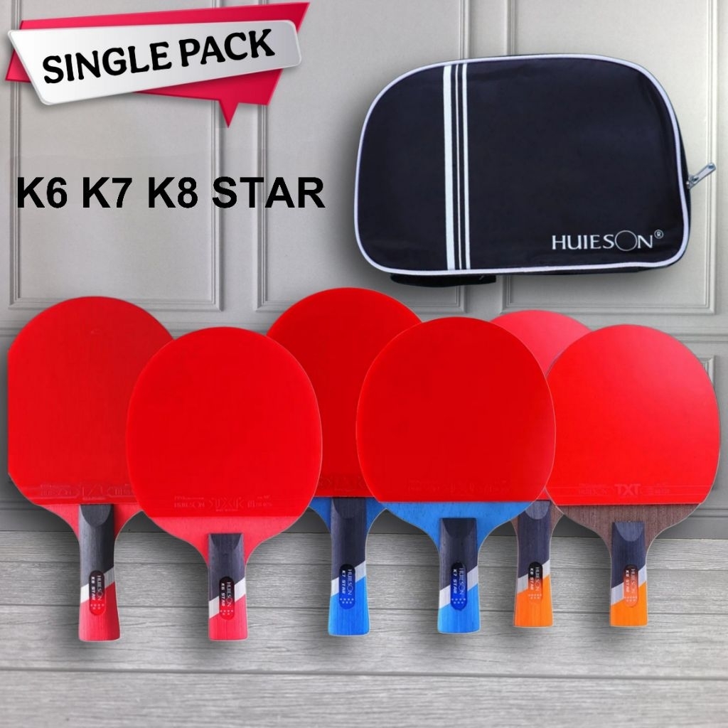Bet pingpong HUIESON K8 K7 K6 star - racket tenis meja 6 7 8 bintang K series