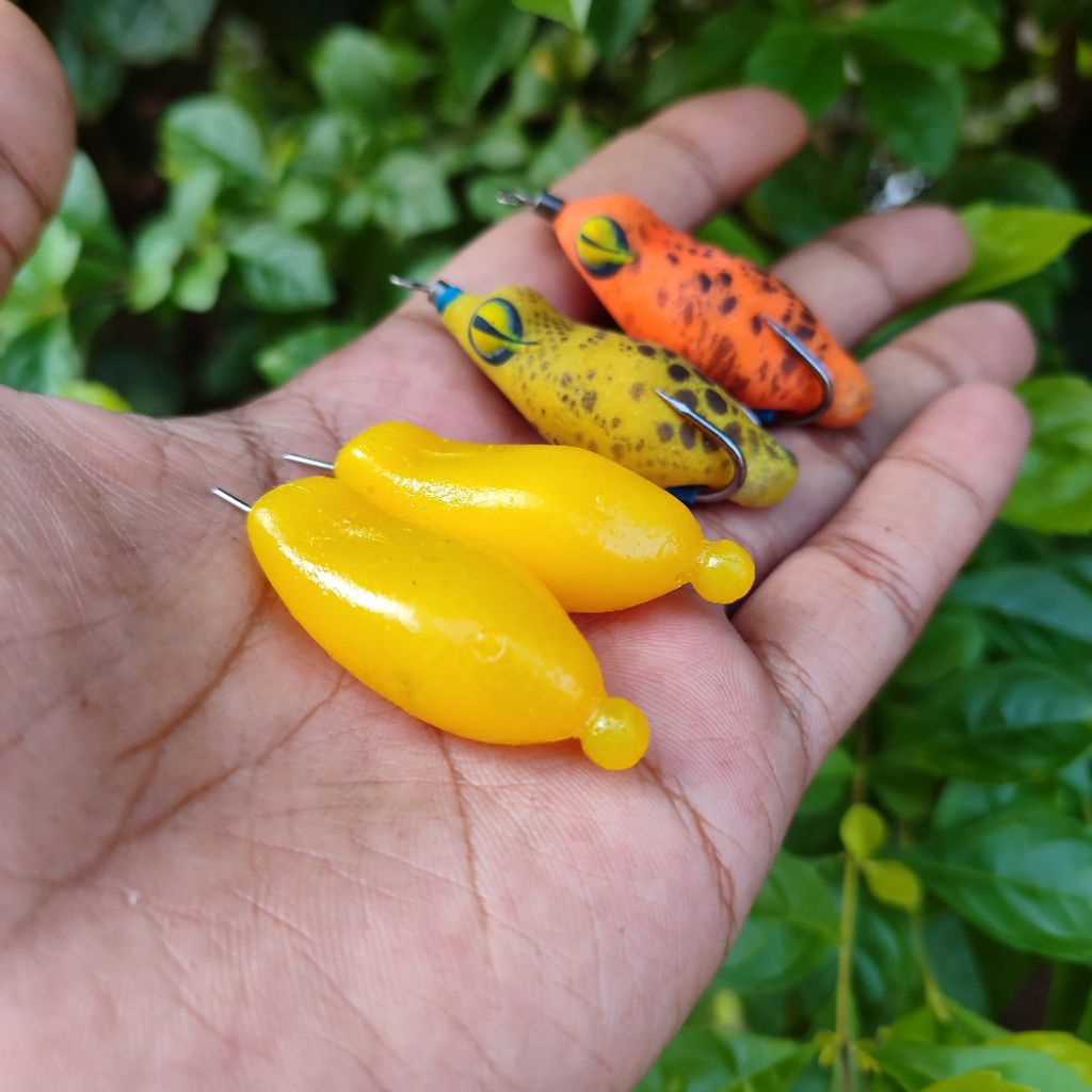 Molding SoftFrog (Geol) / Cetakan Sofrog Geol 4,5cm hook 2/0 (Bonus sumpit)