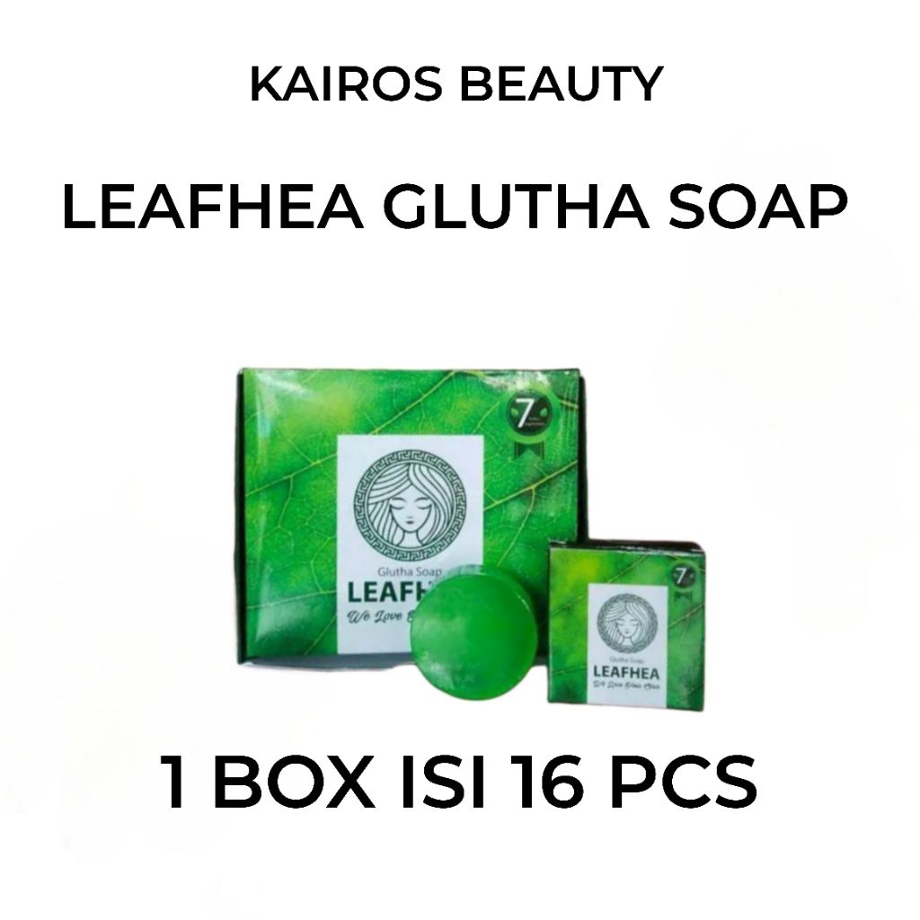 Sabun Leafhea Original | 1 box isi 16pcs | sabun hijau transparan viral