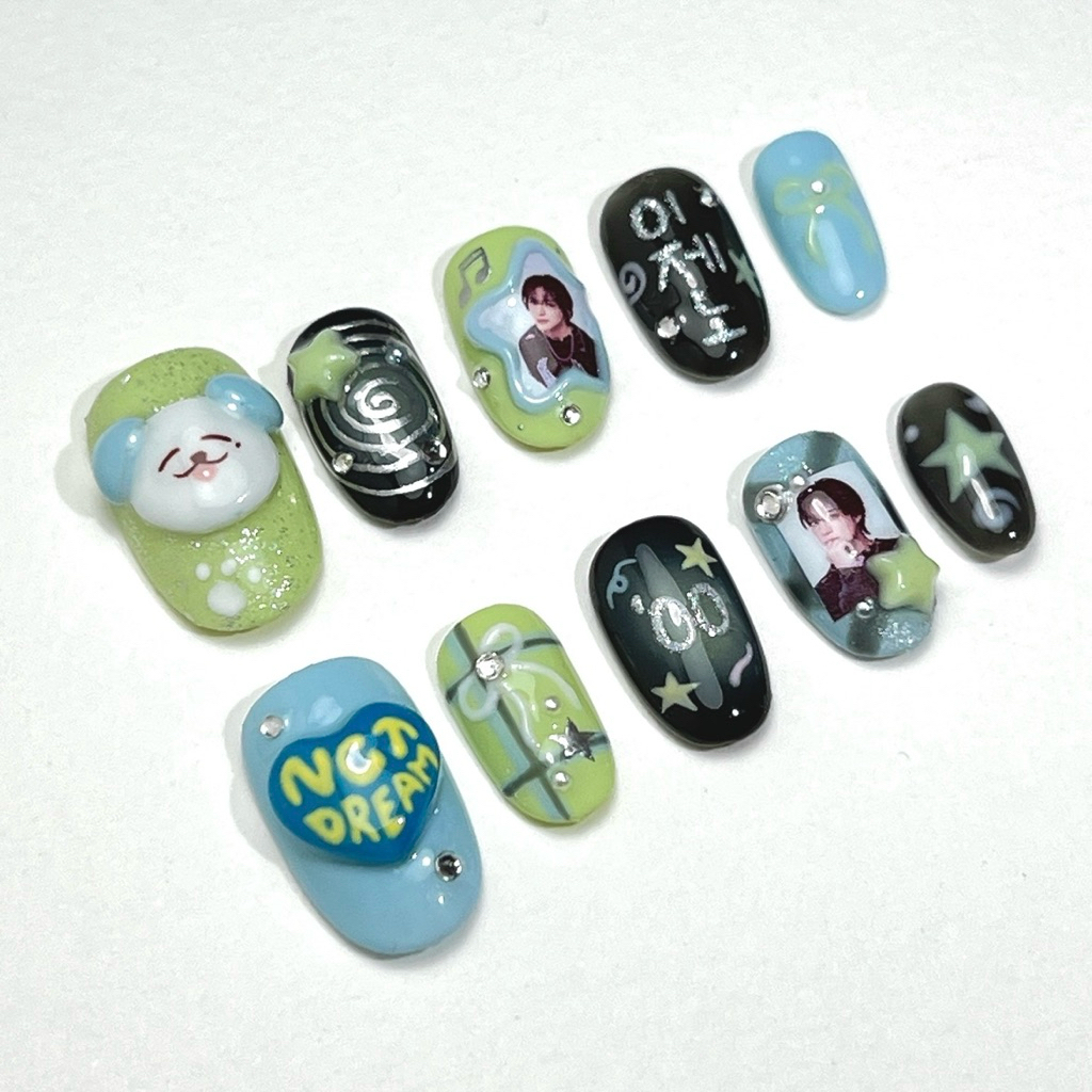 Jeno - NCT custom fake nails