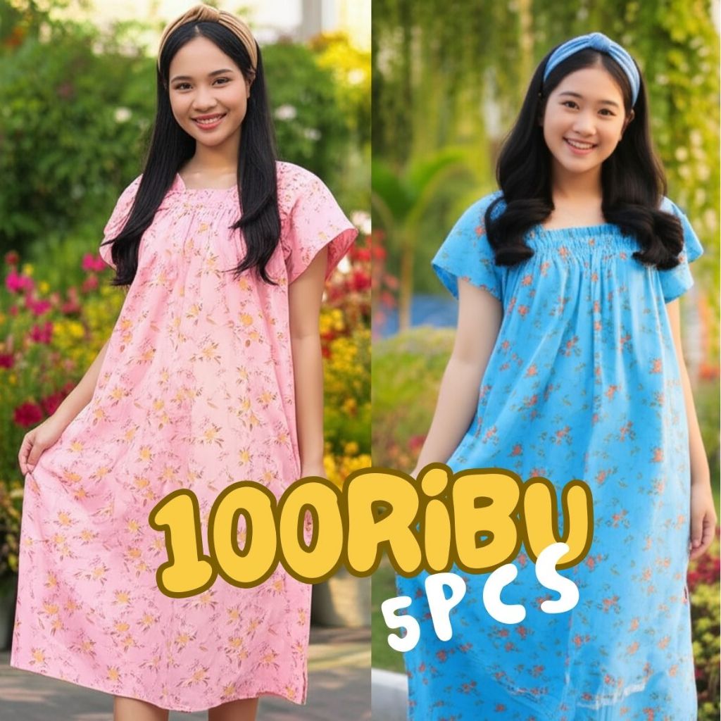 Daster Fuji 100 dapat 5 Motif Bunga Kekinian Terbaru 2025