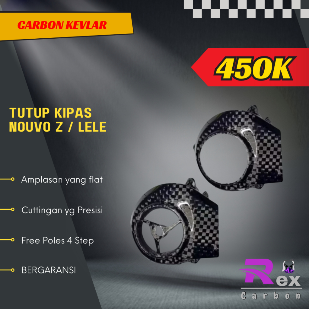 Tutup kipas pelindung magnet nouvo z nouvo lele Carbon kevlar / karbon fiber