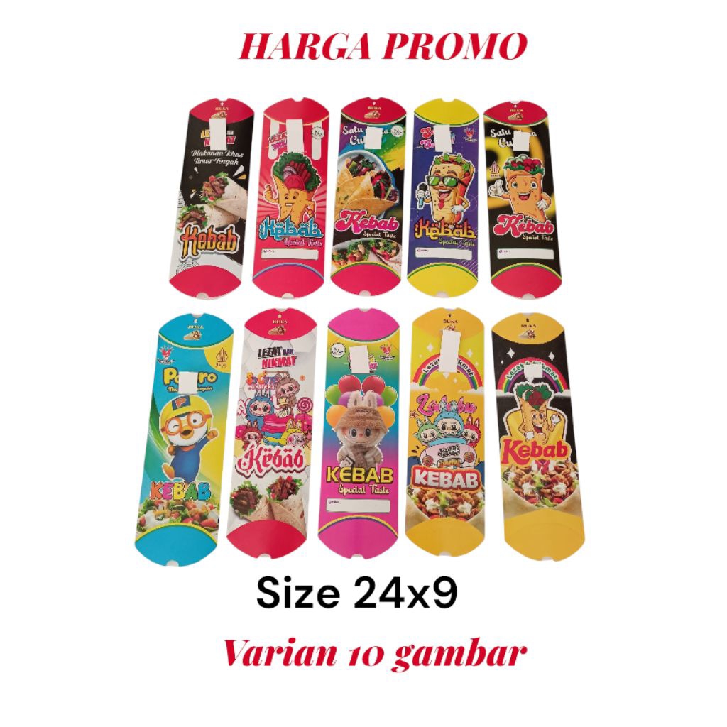

Box Dus Kemasan Bungkus Kebab 24x9 Cm isi 100 Pcs Murah