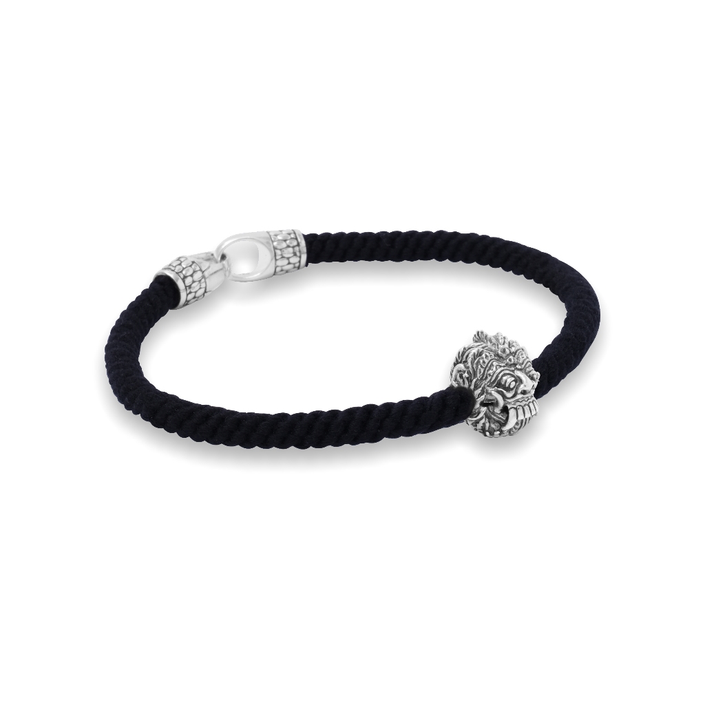 [Original Gelang Perak 925] Gelang Rangda Koleksi Braided Rope Hitam Sterling Silver Oksidasi