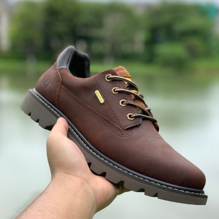 Sepatu Caterpillar Pria Work Genuine Leather Boots Shoes 8180838