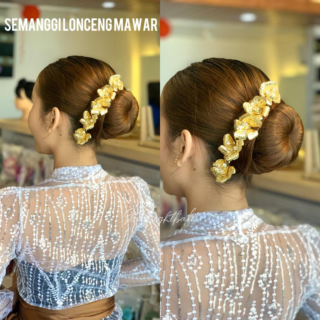 STARLIGHT BALI - Semanggi Lonceng Mawar Permata Putih/ Semanggi GOLD/SILVER / Aksesoris Rambut / Sem