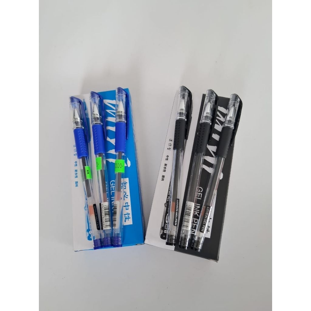 

Pulpen zhi xin mini gel 0.5mm hitam & biru pack (12pcs)