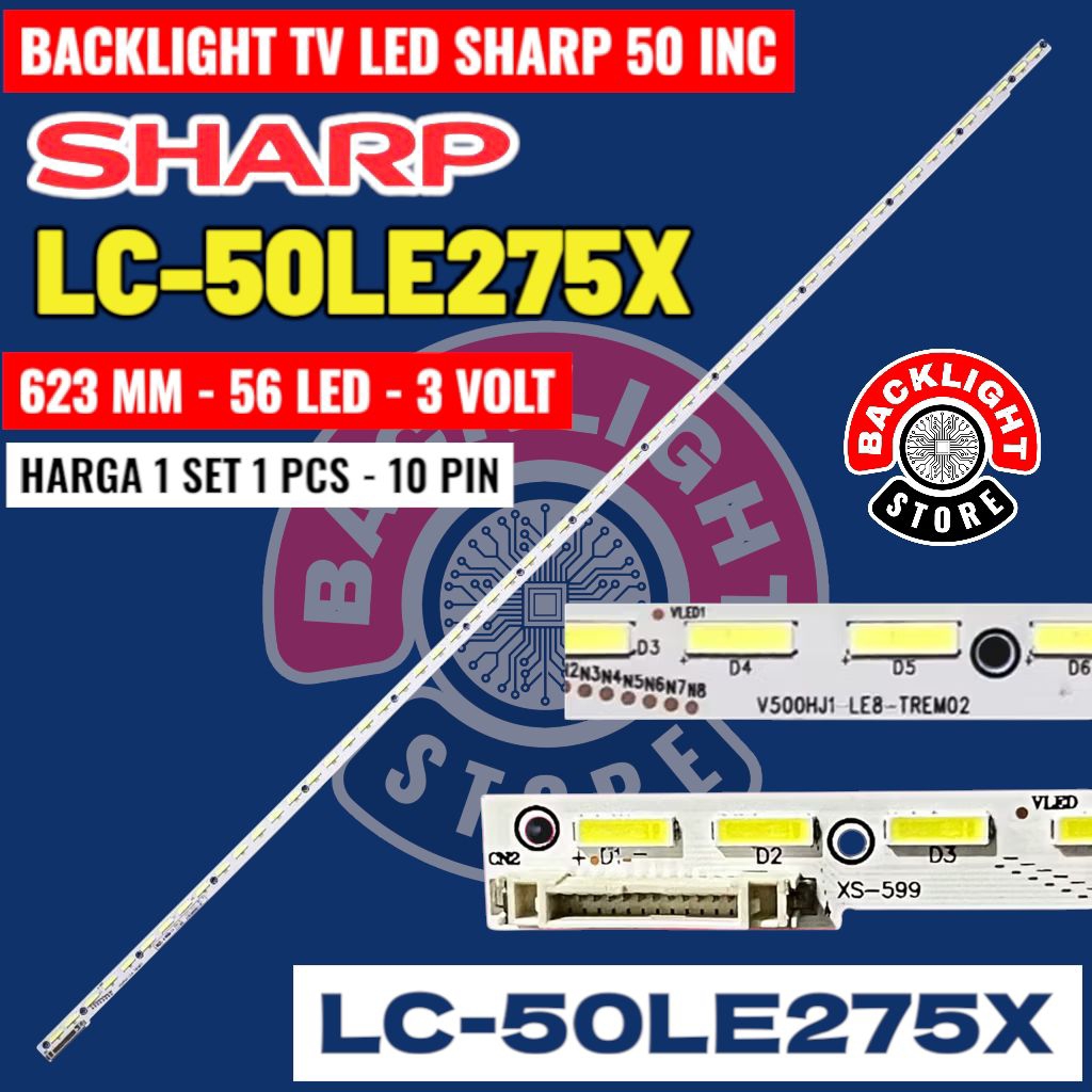 Backlight Tv Led Sharp 50 inc LC50LE275X Lc 50le275x LC-50LE275X