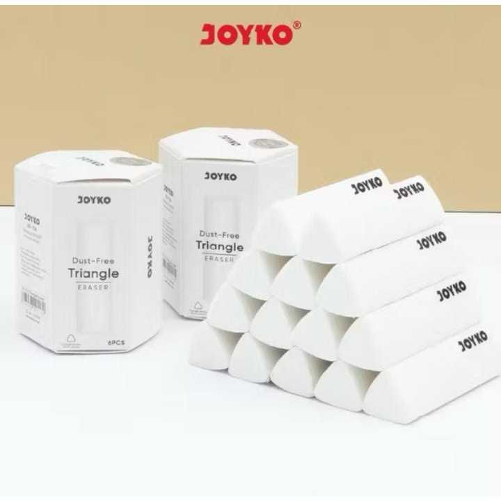 

( 1 SET ) Penghapus Eraser ER-156 JOYKO Triangle Eraser 1 Set Isi 6 Pcs