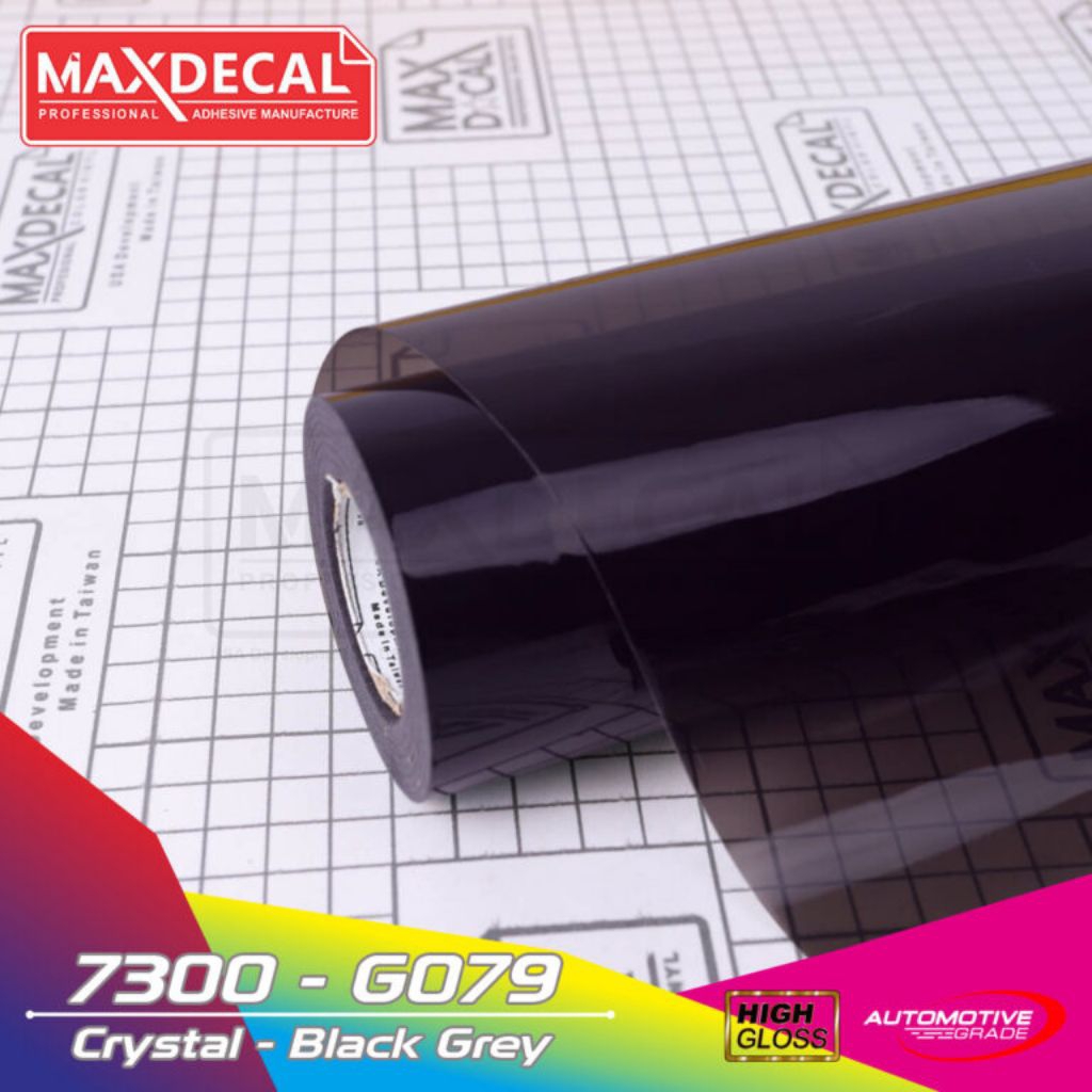 skotlet trasparan maxdecal black grey G079