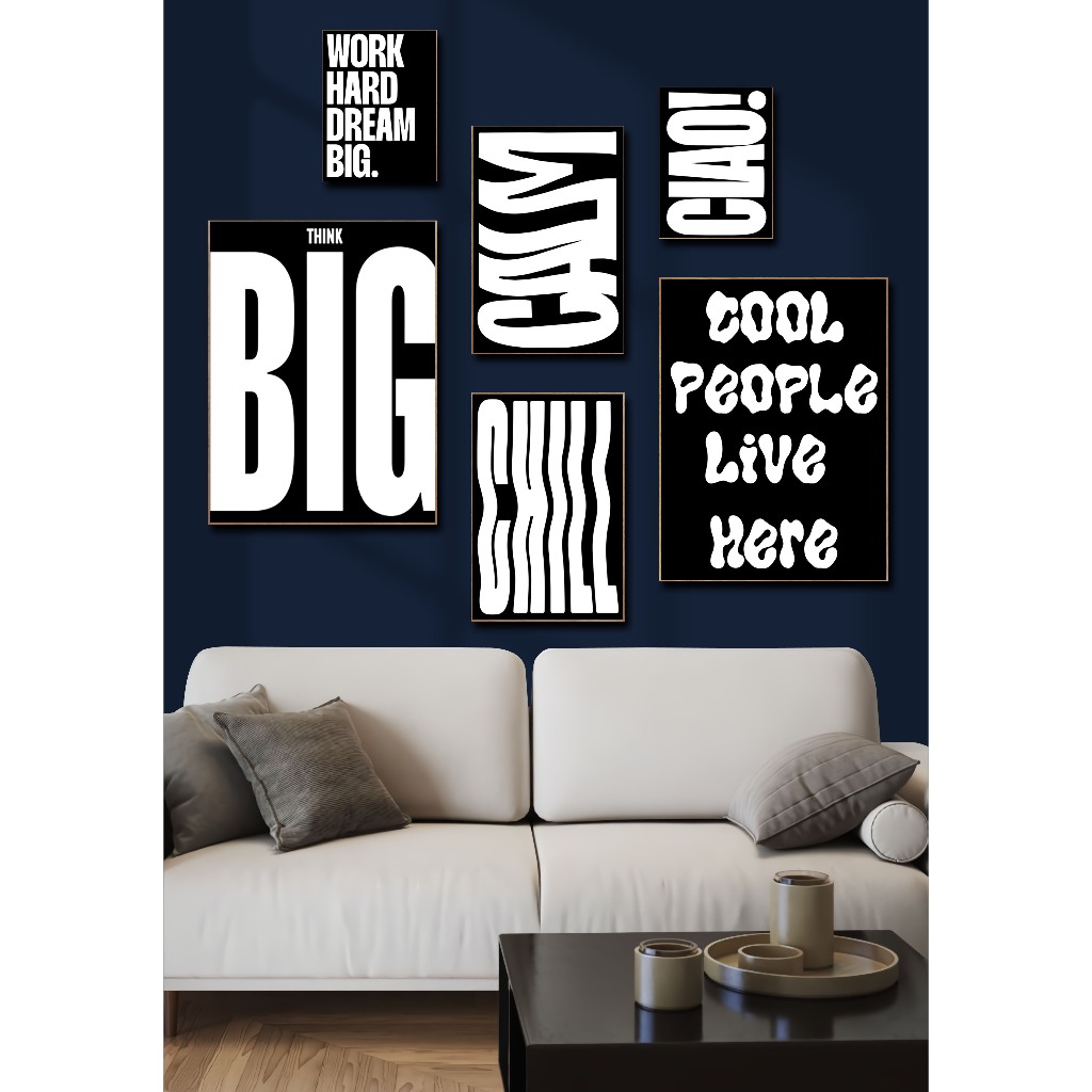 HIASAN DINDING AESTHETIC DEKORASI PAJANGAN DINDING WALL DECOR TYPOGRAPHY