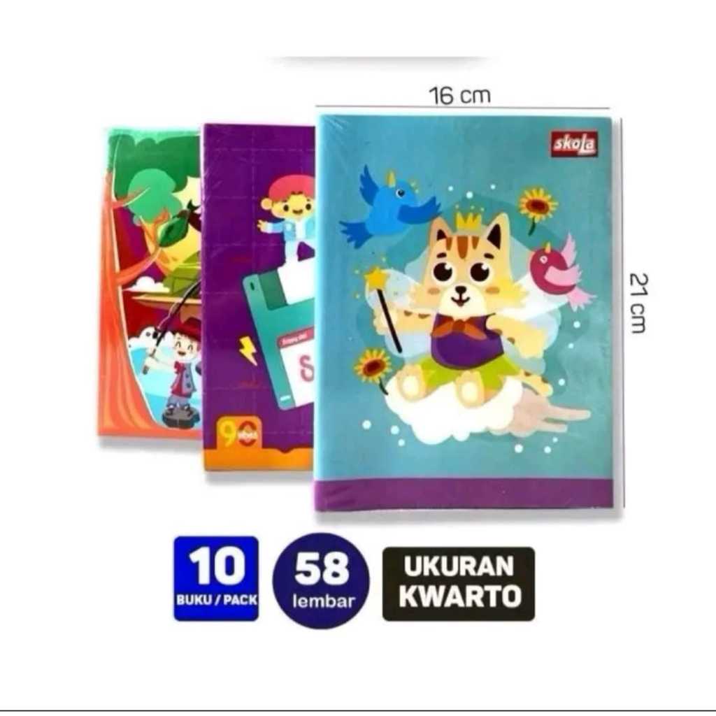 

BUKU TULIS 58 LEMBAR SKOLA BY SIDU SINAR DUNIA (1 PACK 10 BUKU)