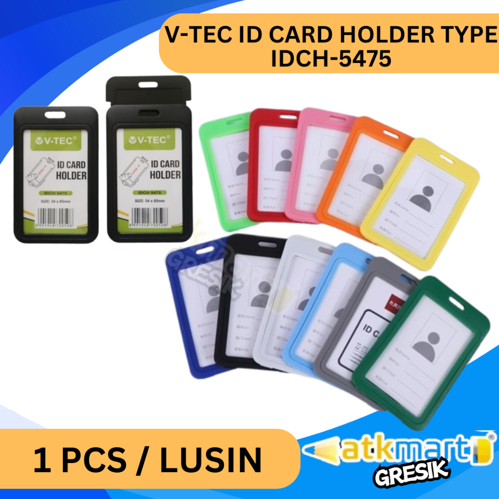 

V TEC ID CARD HOLDER TYPE IDCH-5475 / TEMPAT ID CARD KERJA ESTETIK / LANYARD TEBAL ELEGAN