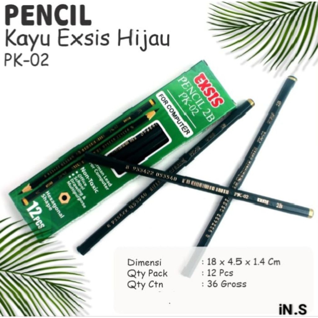 

Pensil 2b exsis 12pc/pencil kayu for computer berkualitas