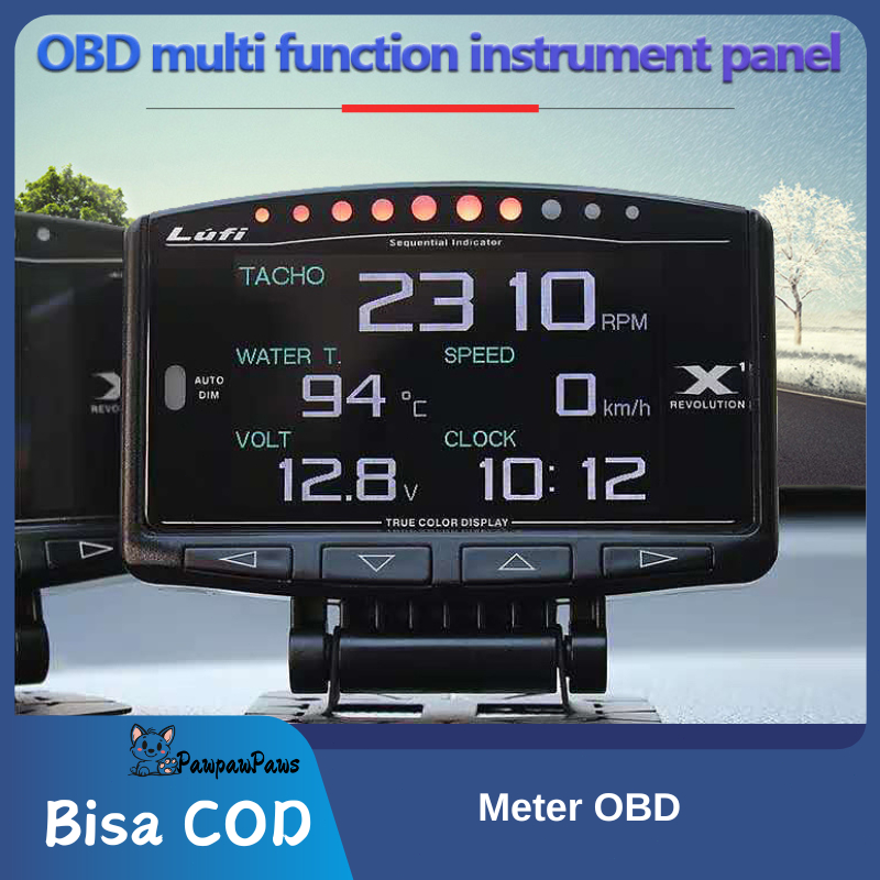 Lufi X1 Revolution OBD2 Meter Original Versi Inggris – Pengukur Digital Mobil Serbaguna (Turbo Boost