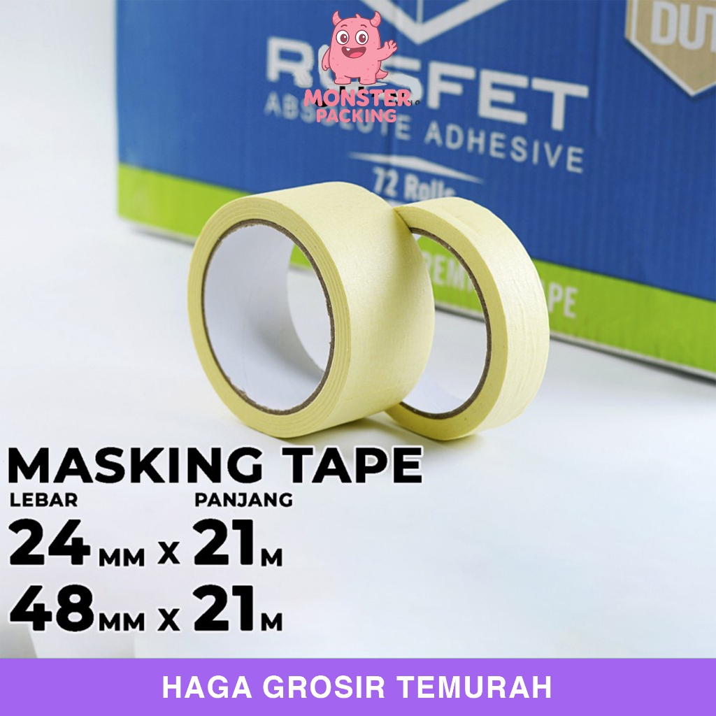 Lakban Kertas Masking Tape Isolasi Kertas Rusfet termurah