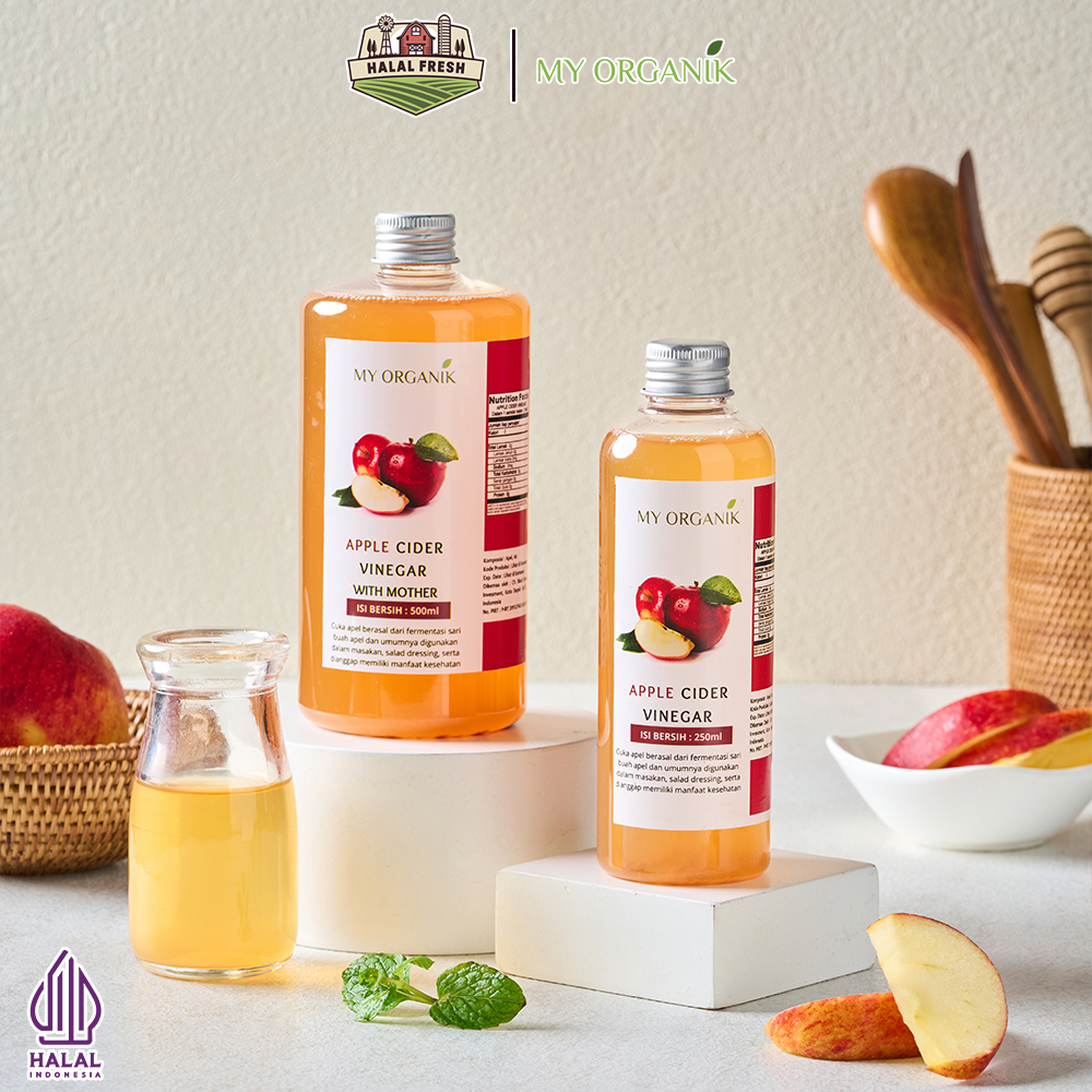 

My Organik Paket Murah Cuka apel Original Asli 500 ml 250ml Apple Vinegar With Mother Original