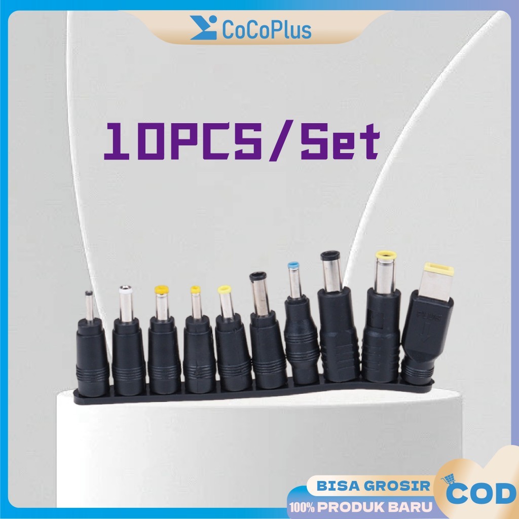 Charger Laptop Universal 10in1 Adaptor Daya Konversi DC All Brand Portabel
