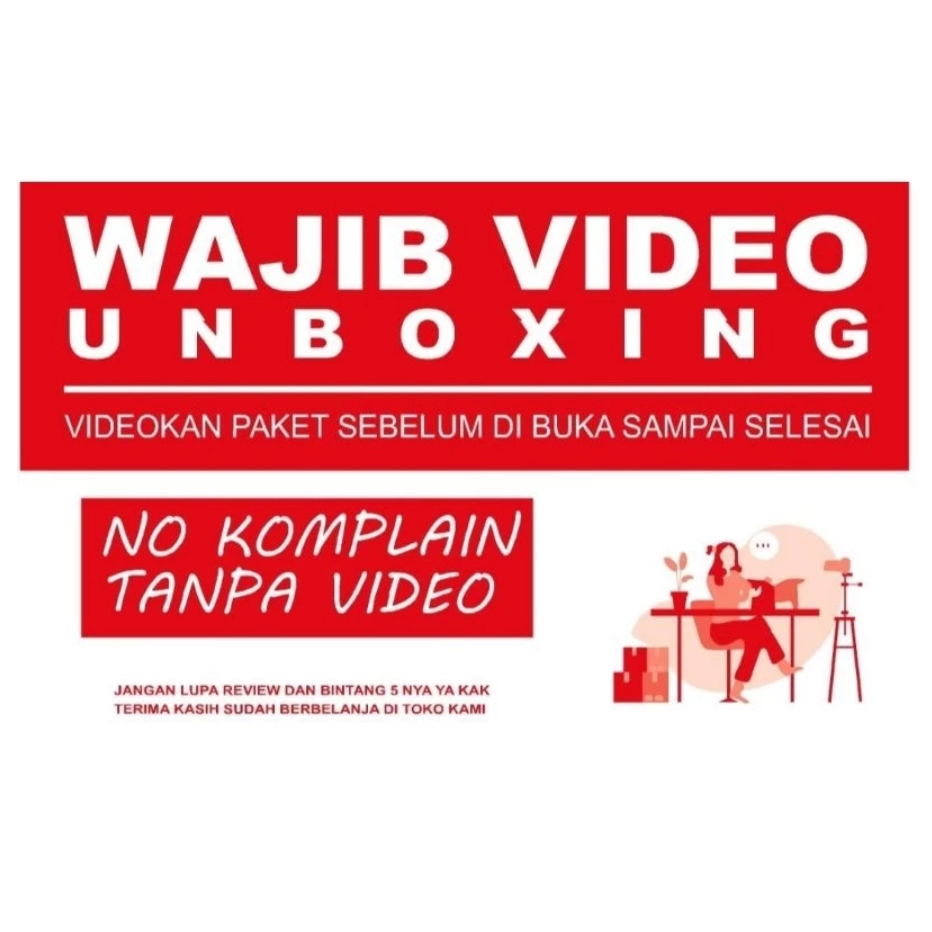 

STIKER WAJIB UNBOXING8 UK 10 X 6.5 CM FW