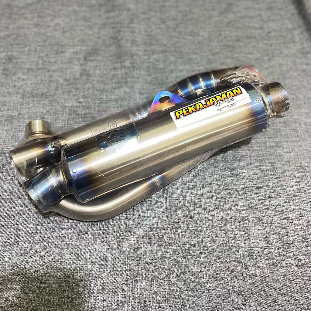 Kenalpot Pekajaman Titanium PNP CB GL MP TIGER Knalpot Titanium Pekajam Muffler Original MADE IN JOG