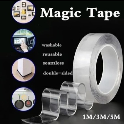 

MAGIC DOUBLE TAPE NANO | ISOLASI SOLATIP BENING 2 SISI | PEREKAT WATERPROOF TRANSPARAN