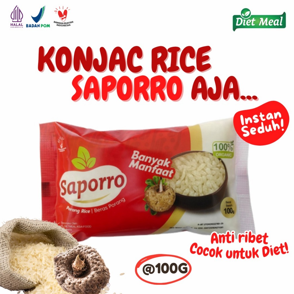 

Beras Porang Saporro / beras porang untuk diet Kemasan 100GRam