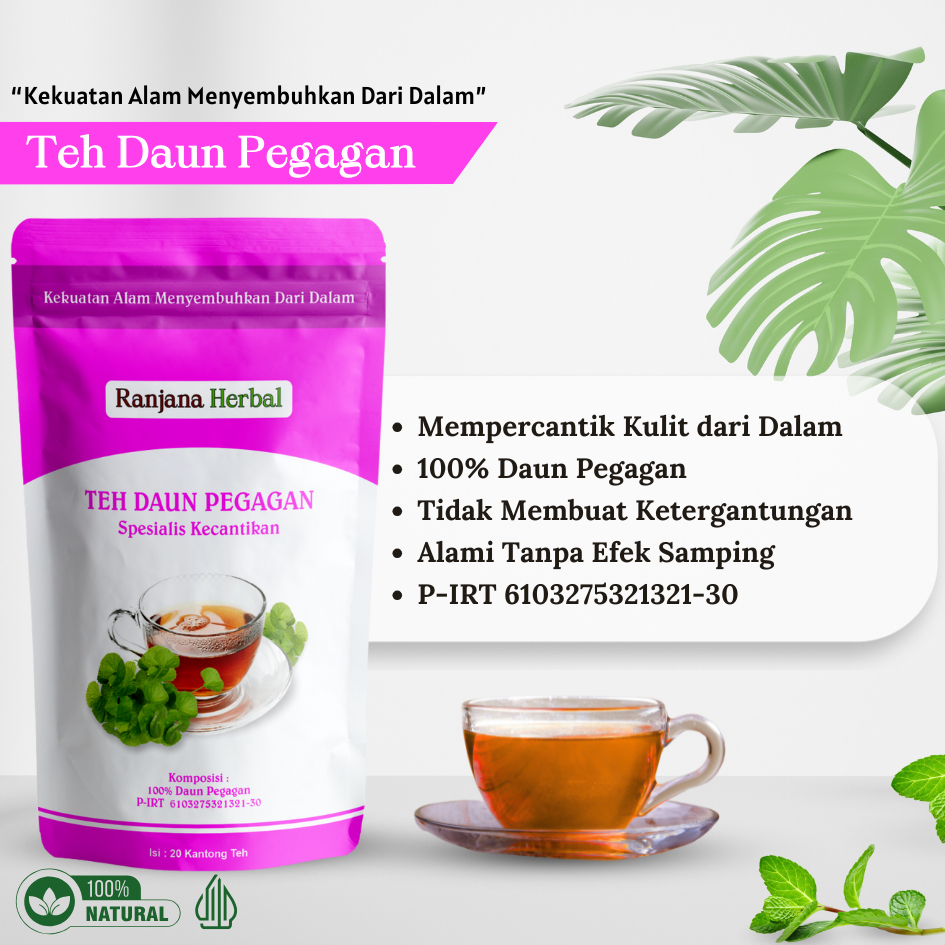

Ranjana Herbal Teh Daun Pegagan Untuk Kecantikan Mencerahkan Melembapkan Menghaluskan Mengencangkan Kulit Muka & Badan Dari Dalam