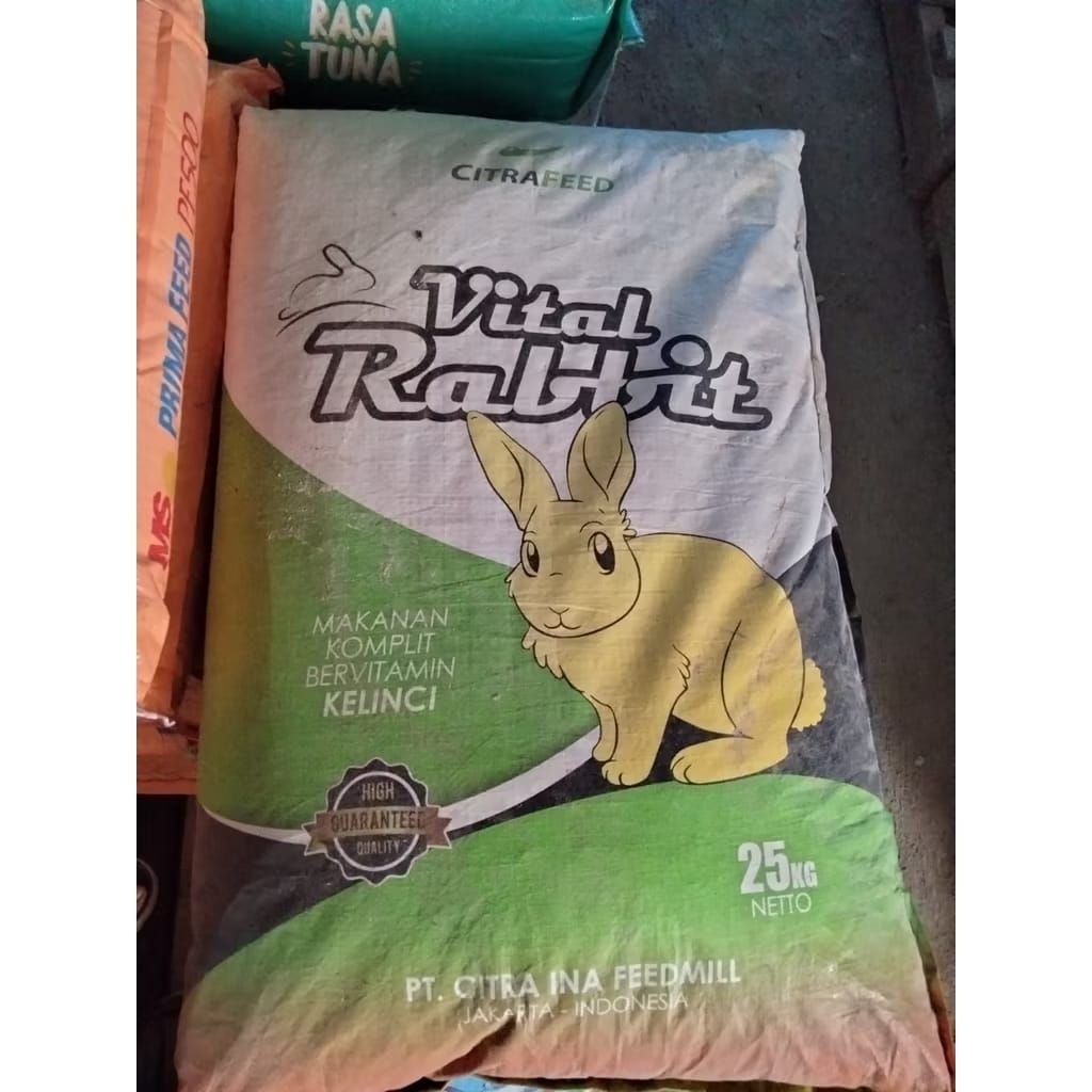 Vital Rabbit 25kg Pelet Citra Feed Makanan Kelinci
