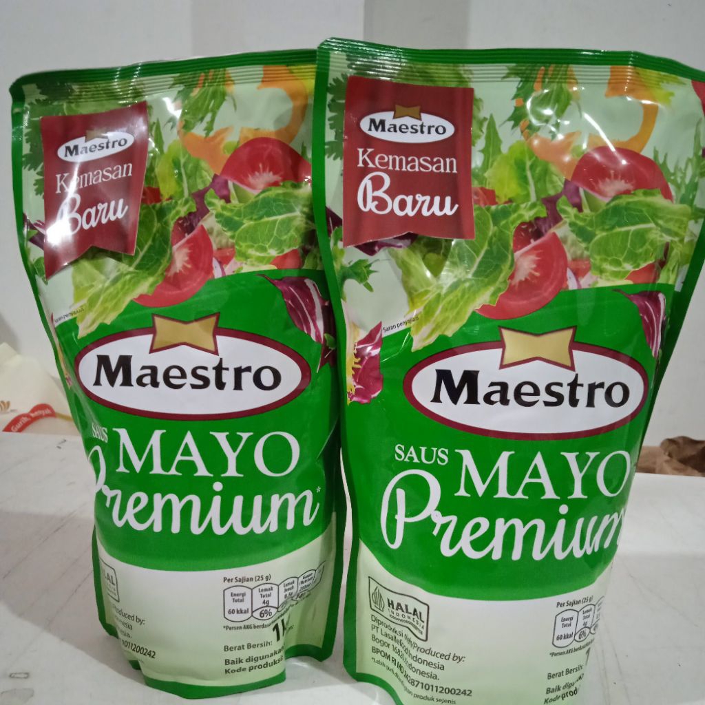 

Mayonnaise Maestro Light 1 Kg / Mayonnaise Kurang Lemak