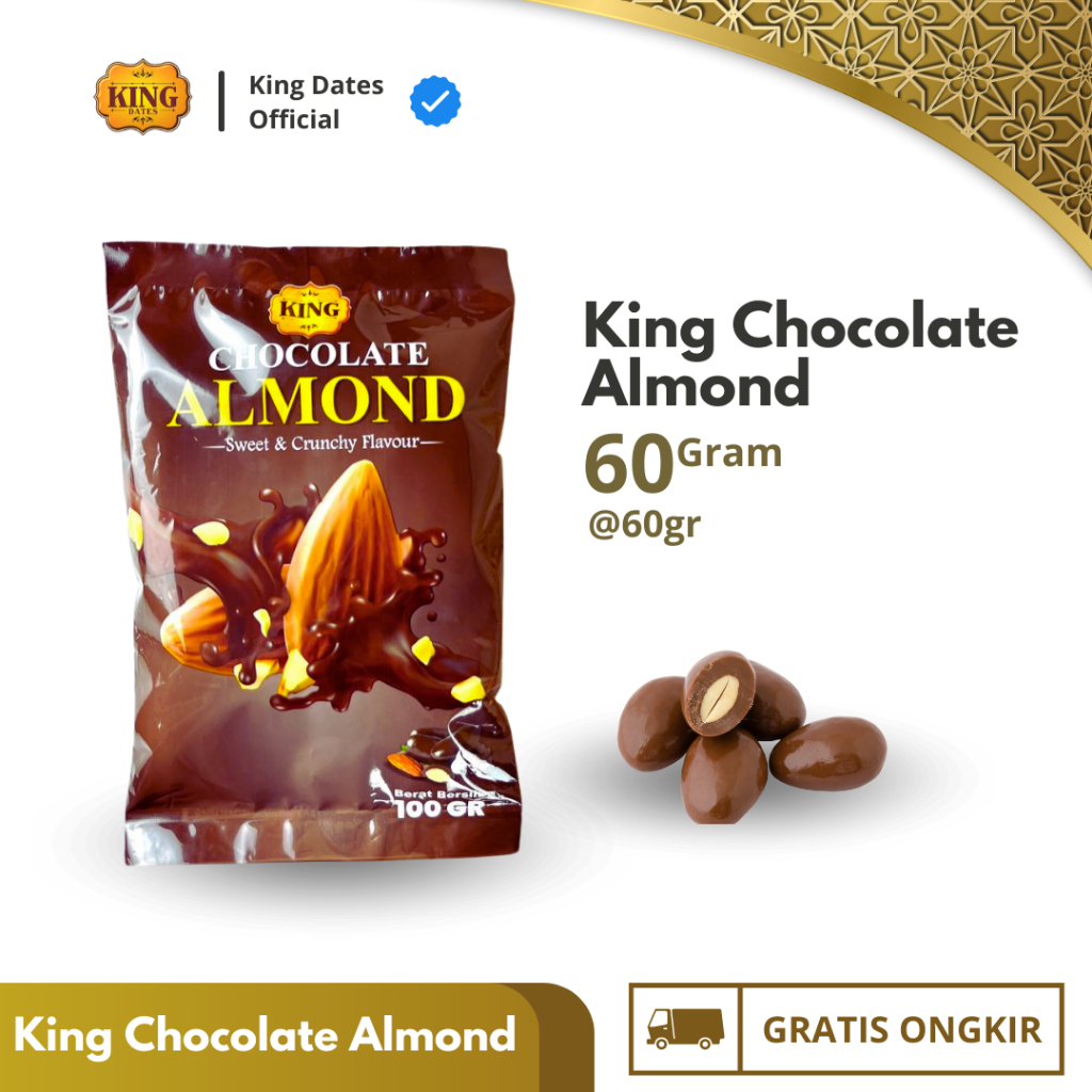 

King Chocolate Almond 60gram