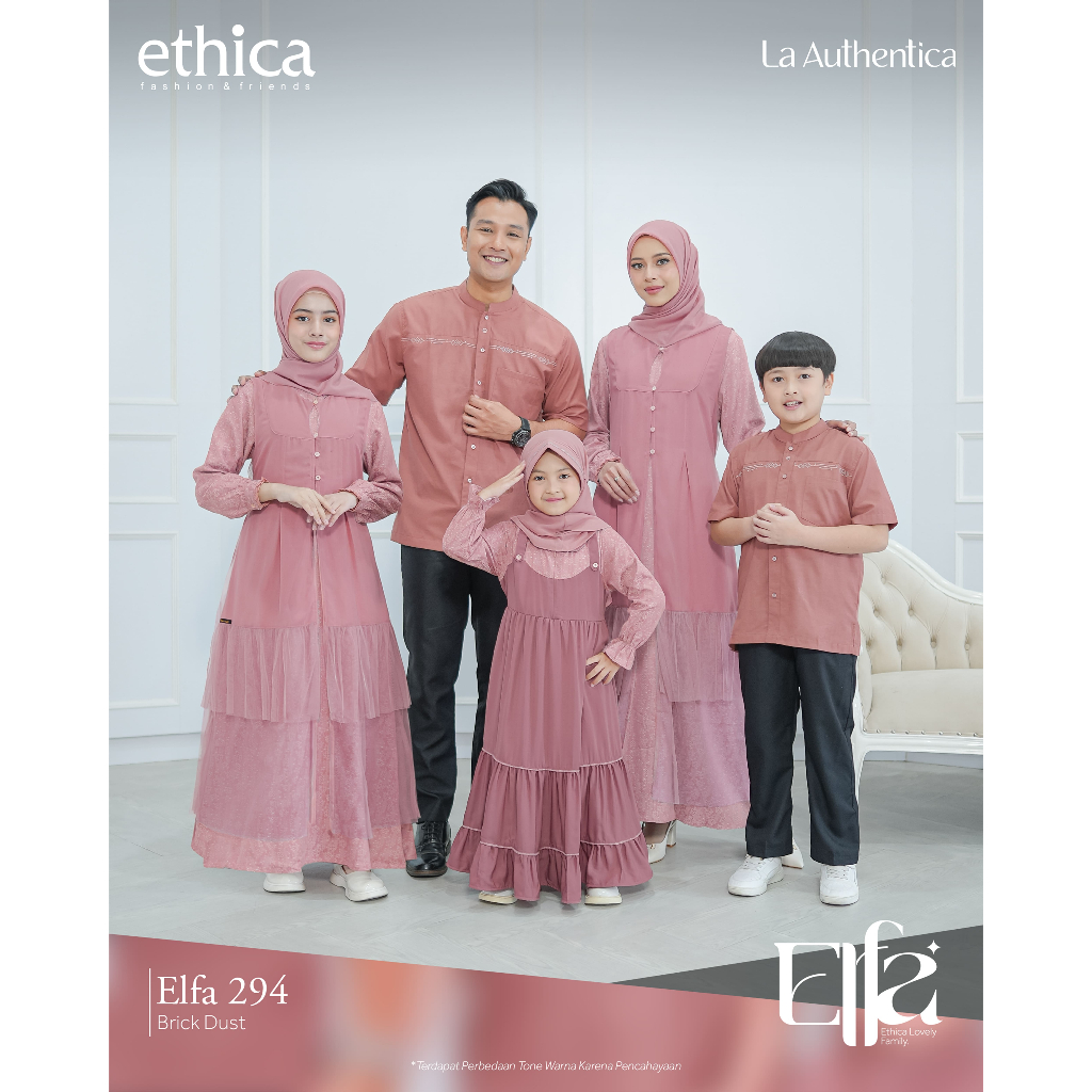 Sarimbit Ethica Elfa 294 Brick Dust, Kahfi 280, Kagumi 293, Kahfi Kids 200, Kagumi Kids 145