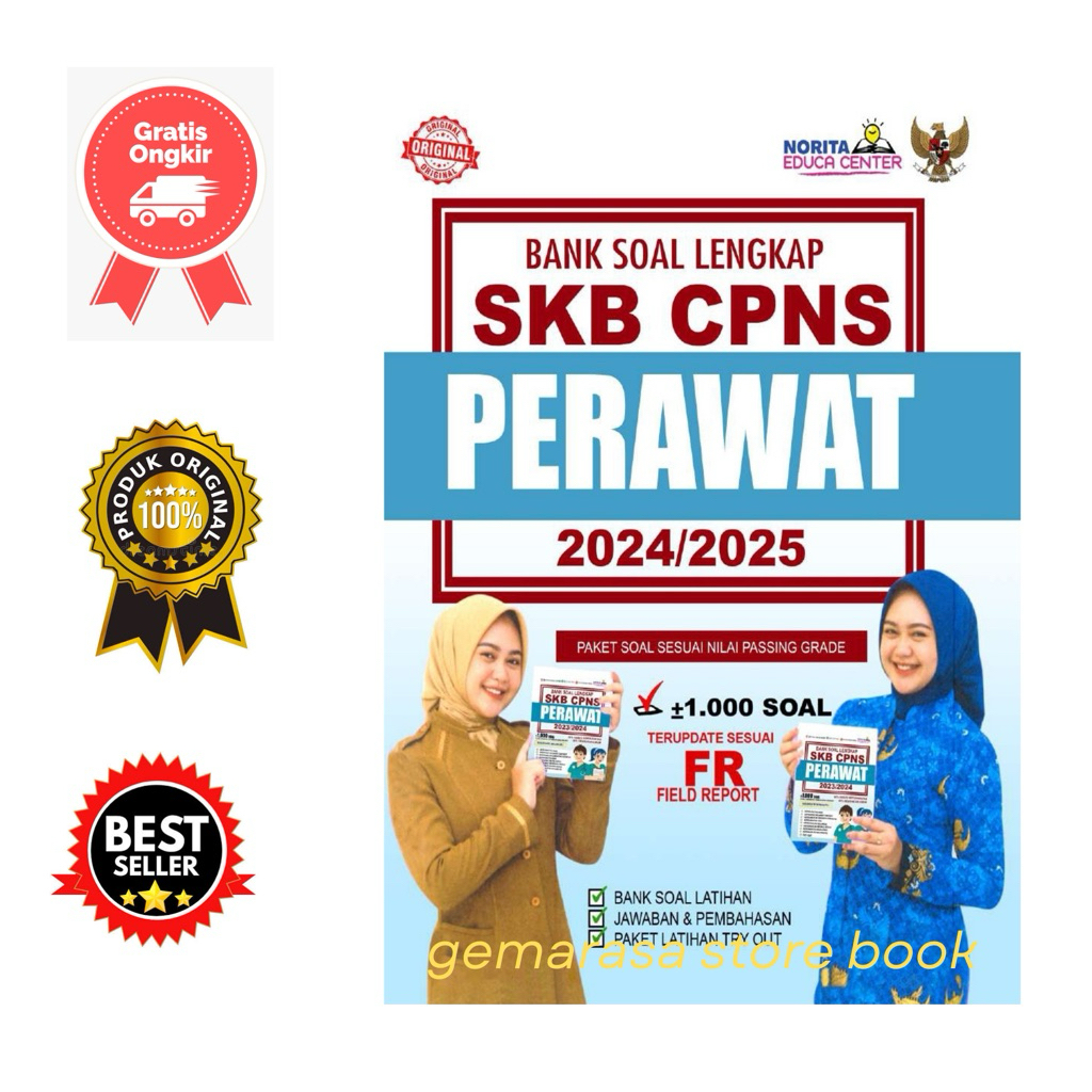 Buku Bank soal Lengkap SKB CPNS Perawat tahun 2024-2025(paling laris)