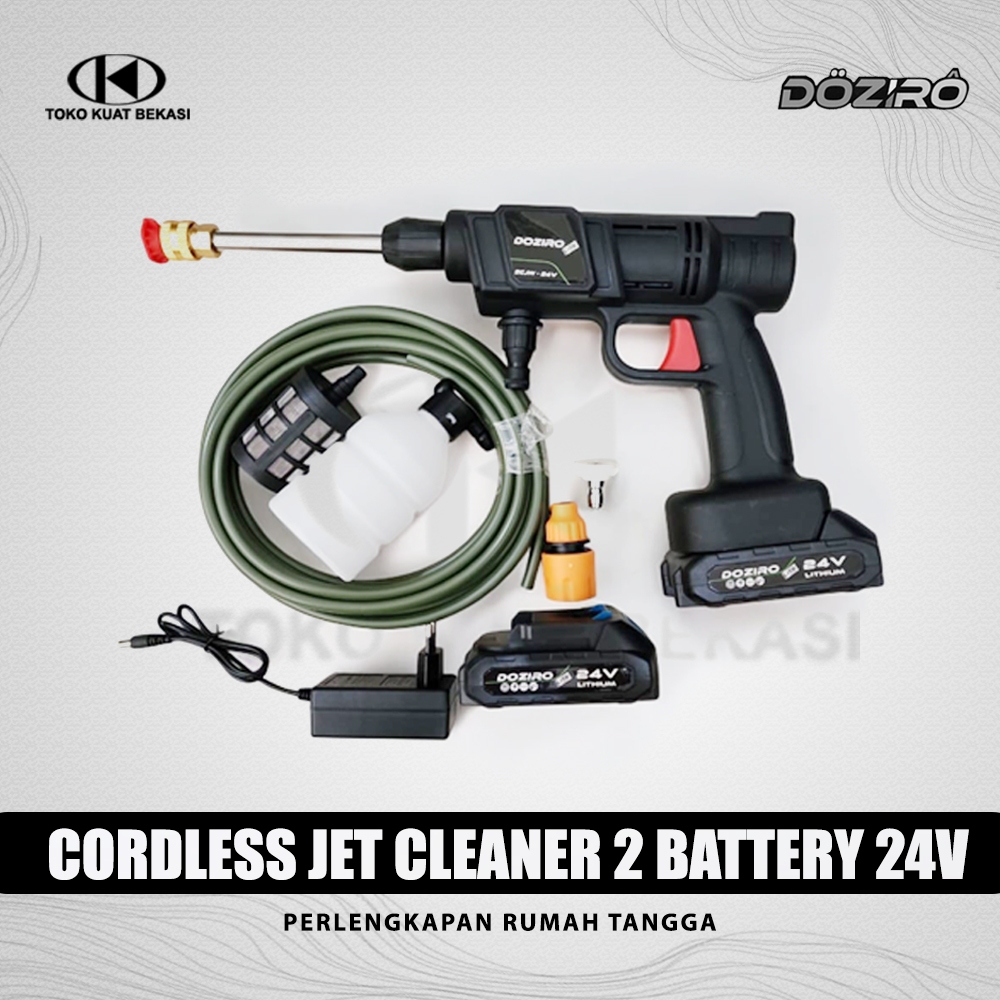 Cordless jet cleaner DOZIRO 24V Mesin cuci mobil ac motor baterai
