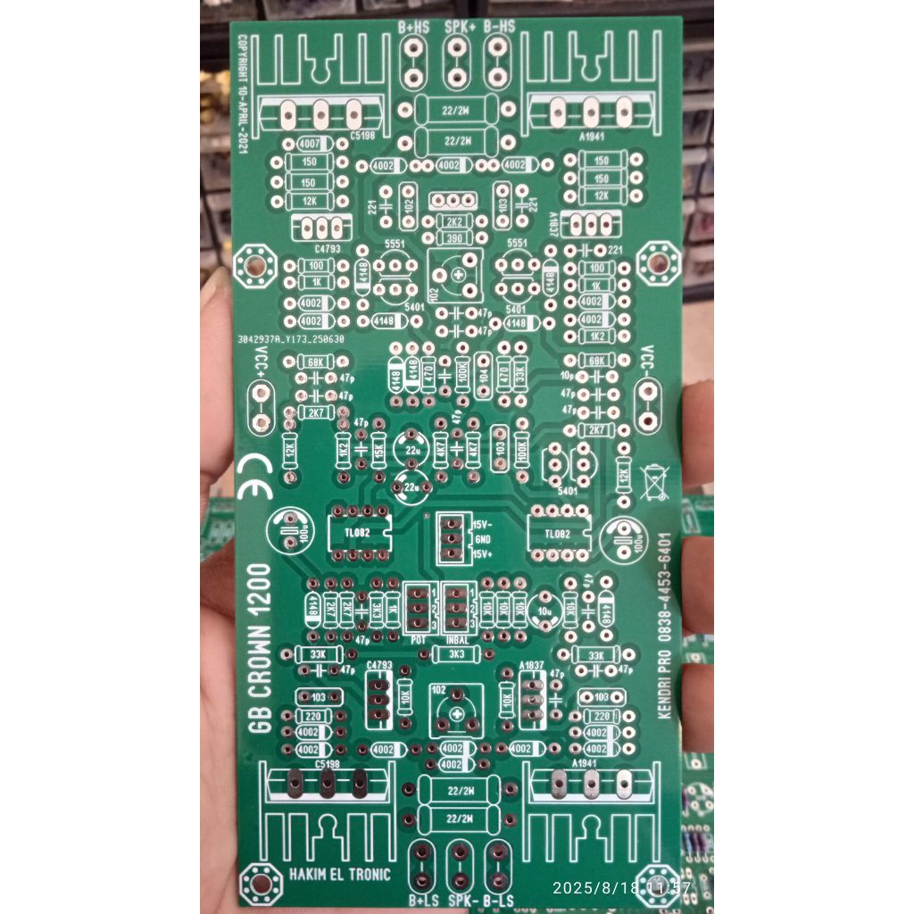 Pcb clas GB mini double layers sudah input balance tanpa limiter