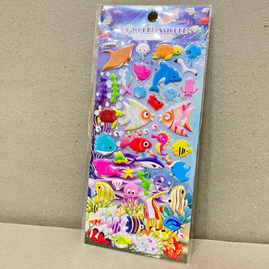 

Stiker Ikan Timbul Warna Warni Laut Lucu