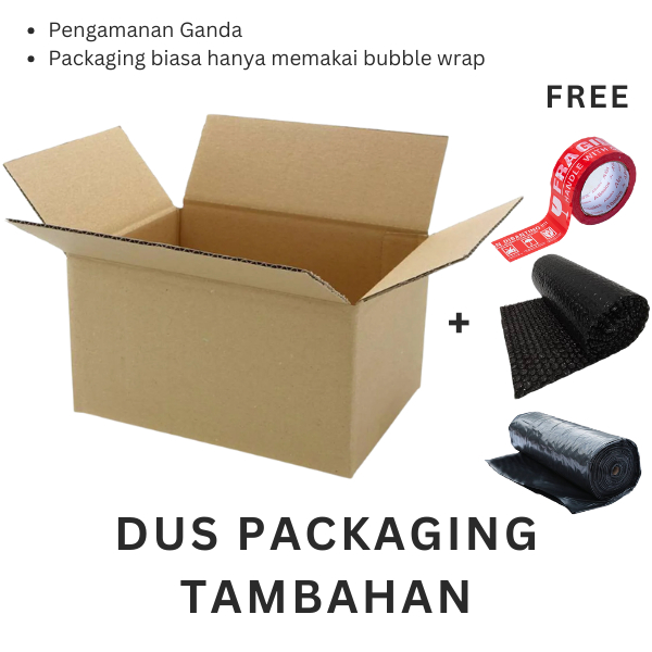 

KARDUS EXTRA Packing Tambahan (FRAGILE + POLYBAG HITAM + BUBBLE WRAP) / Kemasan Aman