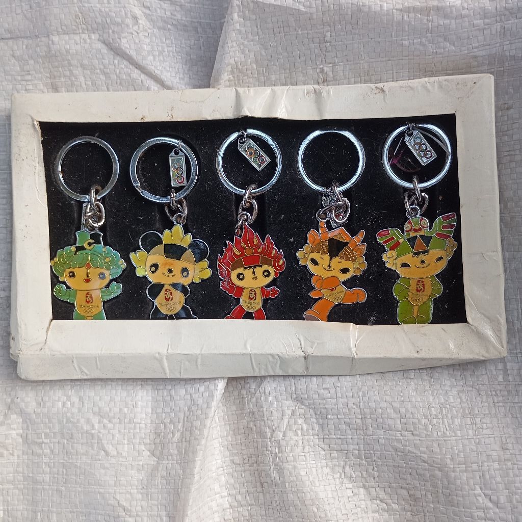 gantungan kunci maskot olimpiade beijing 2008 set