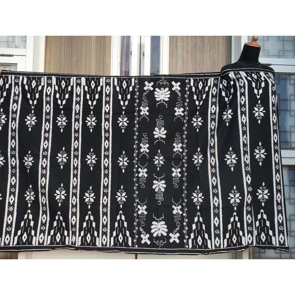 Batik umiromlah 2010371 Bahan Kain Batik Full Tulis Asli Canting Pengrajin Madura Pamekasan Hitam Pu
