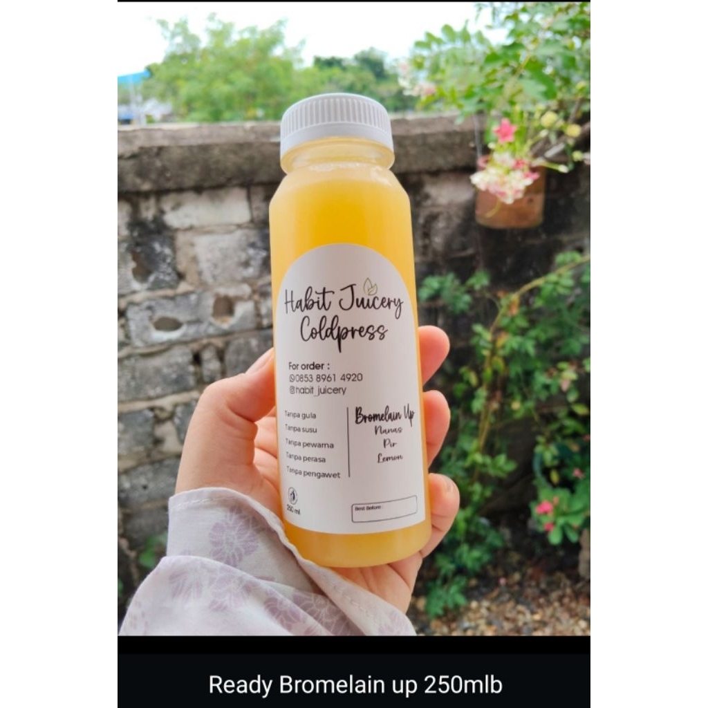 

Jus Alami tanpa gula tanpa skm Coldpress 250ml Varian Bromelain Up