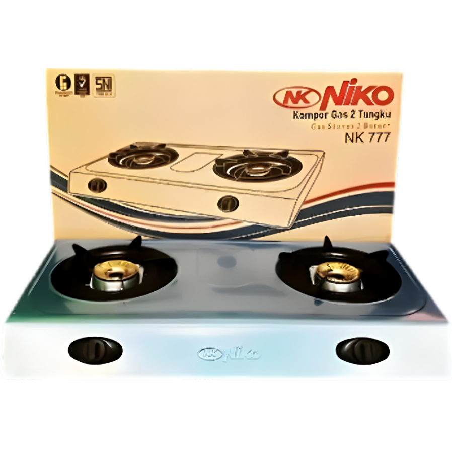 Kompor Gas 2 Mata Niko NK777 NK 777N / Kompor Gas 2 Tungku Niko 777N  / Kompor 2 Tungku Niko