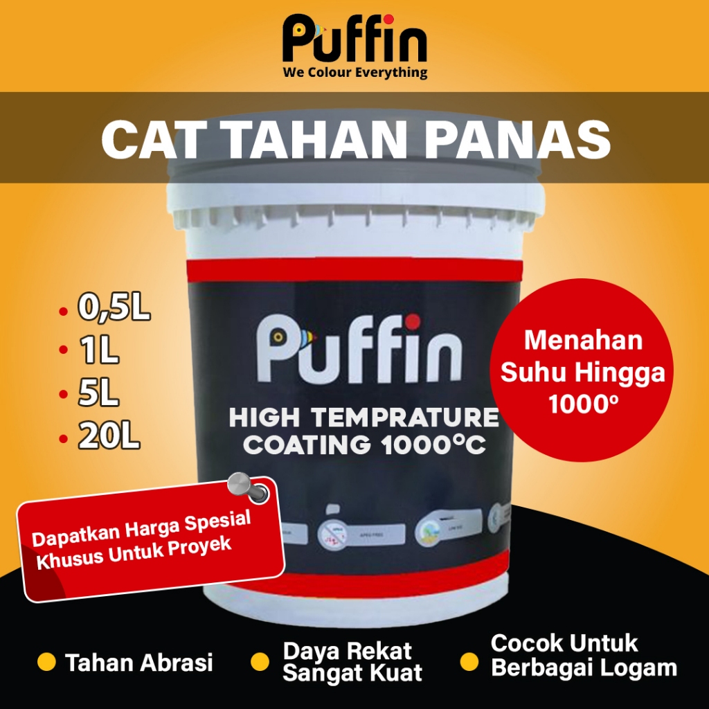 Puffin Paint Cat Tahan Panas 1000 derajat cat anti panas high temperature paint