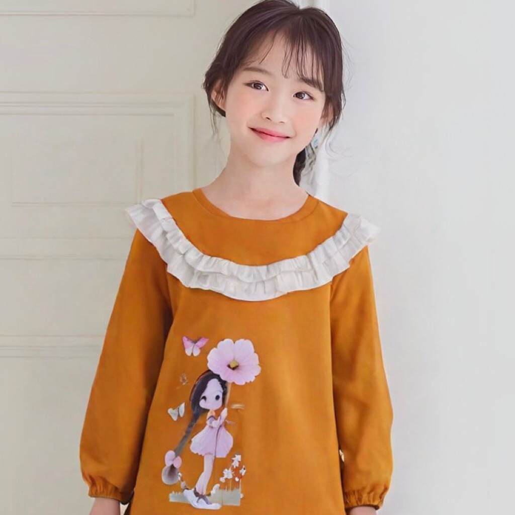 Baju Atasan Anak Cewek Blus Kaos Anak Perempuan Usia  6 7 8 9 10 11 tahun