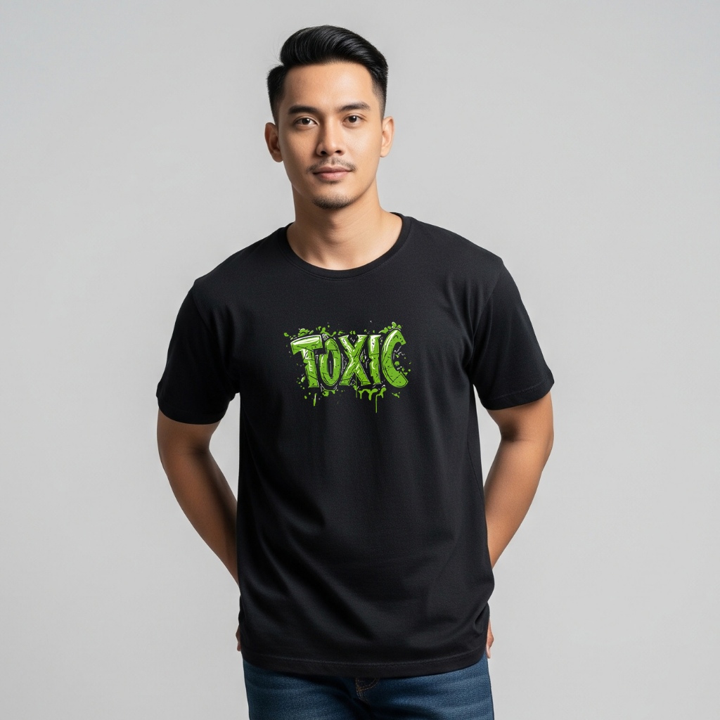 Kaos Pria Distro TOXIC Premium Lengan Pendek Keren / Kaos Streetwear / Baju Distro Pria