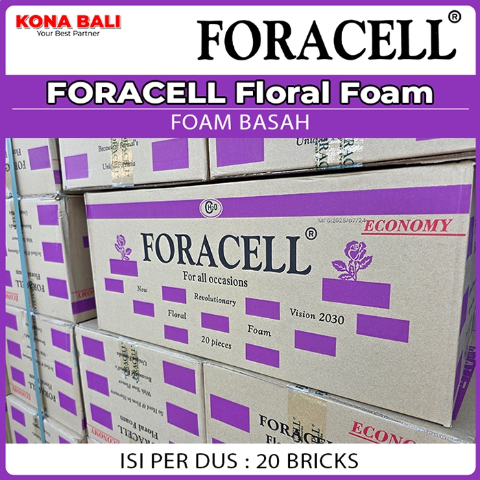 FLORAL FOAM FORACELL ECONOMY [20 PCS] Foam Bunga Busa Bunga Oasis Basah